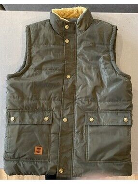 Classic TBXZ Water/Snow/Wind Resistant Sherpa Vest by SELA Mens L Green